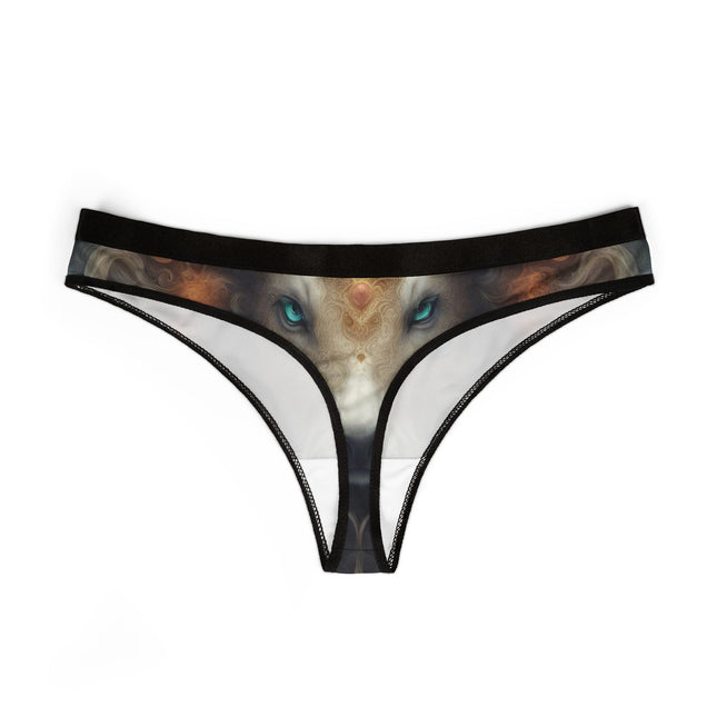 Majestic Myths Wild Mythological Lion Woman's Thong, Lingerie Underwear, Sexy Bikini Panties, Empowering Intimate Apparel, Goth Thong Briefs