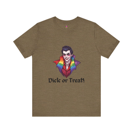 D**K OR TREAT! T-Shirt - Funny LGBTQ Vampire Halloween Humor Tee