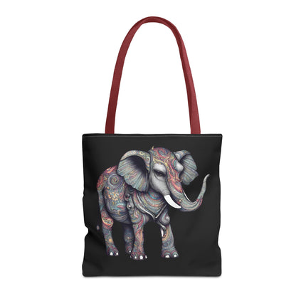 Personalized Elephant Gift Tote | Majestic Custom Grocery Bag | Animal Lovers Office Travel Carrier | Wild Kingdom Business Traveler