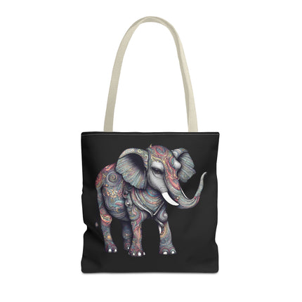 Personalized Elephant Gift Tote | Majestic Custom Grocery Bag | Animal Lovers Office Travel Carrier | Wild Kingdom Business Traveler