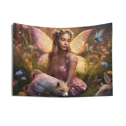 ENCHANTED FLOWER FIELDS FAIRY Tapestry