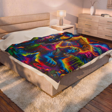 PSYCHEDELIC PYRAMID OF PSYCHE Trippy Blanket