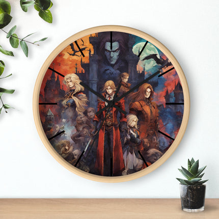 ALLIANCE AGAINST THE FORCES OF DARKNESS Video Game Inspired Abstract Collage Wall Art Clock