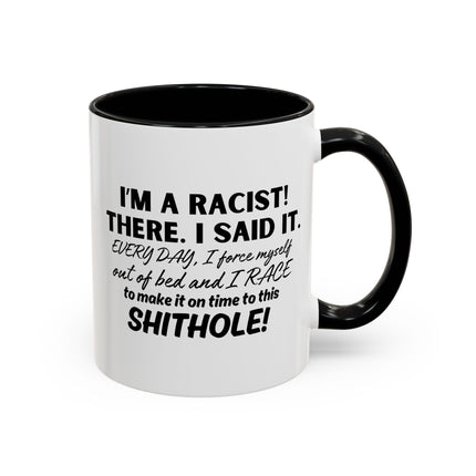 Funny Office Coffee Mug, Racist Humor Gift, Job Hater, Work Place Sucks, Shithole Employer Cup, Mens and Women Employee Mug