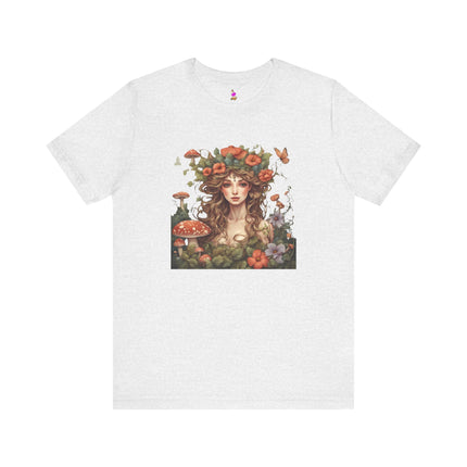 FLOWER GARDEN MAIDEN T-Shirt - Beautiful Botanical Fantasy Art Tee