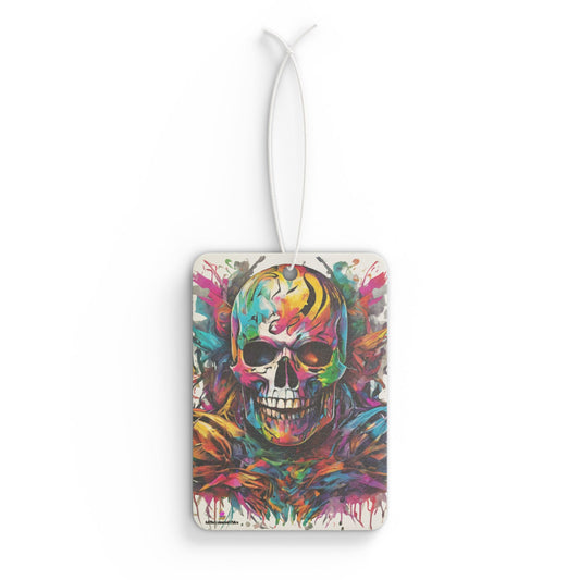 Skeletor Inspired Car Air Freshener | MOTU inspiration Abstract Graffiti Skeleton Warrior | Scented Auto Truck Accessory Skull Hanging Gift
