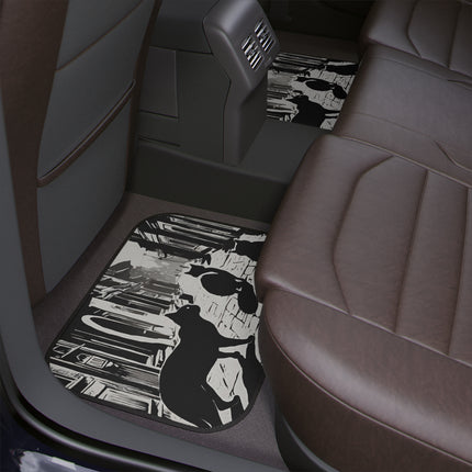 Car Decor | Cat Floor Mat | Town Cats Auto Carpet | Shadow Cat Alley Felines Automobile Art | Daily Travel | Car Lovers Gift