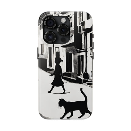 VINTAGE CITY CAT ALLEY WAY Phone Case