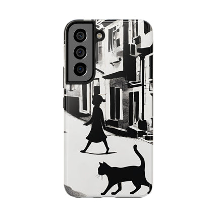 VINTAGE CITY CAT ALLEY WAY Phone Case
