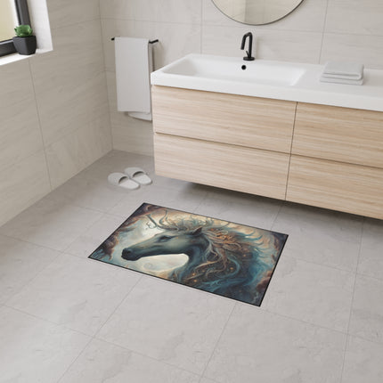 Majestic Myths Car Mats (Set of 4) | Mythological Stallion Horse Automobile Accessories | Front & Rear Mystic Steed Floor Auto Truck Gift