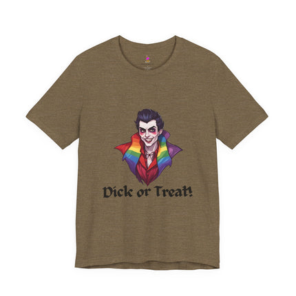 D**K OR TREAT! T-Shirt - Funny LGBTQ Vampire Halloween Humor Tee