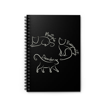 Multiple Personality Disorder Cat Spiral Notebook Funny Book Rule Line Paper A5 6x8 Inch Size Journal Cat Lovers Gift