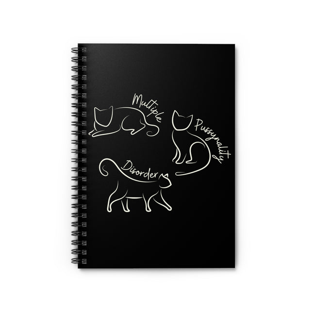 Multiple Personality Disorder Cat Spiral Notebook Funny Book Rule Line Paper A5 6x8 Inch Size Journal Cat Lovers Gift