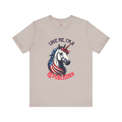 LOVE ME, I'M A REPUBLICORN T-Shirt - Funny Republican Unicorn Patriotic Tee
