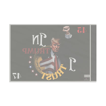 President Donald Trump Fist Pump House Flag |  2024 Election God Banner | Freedom Fight Christian American Loving Religion Voter Yard Gift