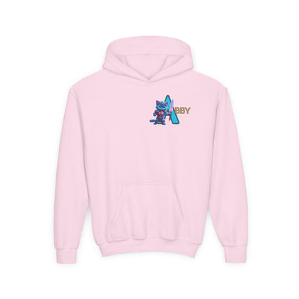 CUSTOM Letter A PERSONALIZED Warrior Cat Girls Hoodie Sweatshirt (ADD NAME TO FRONT)