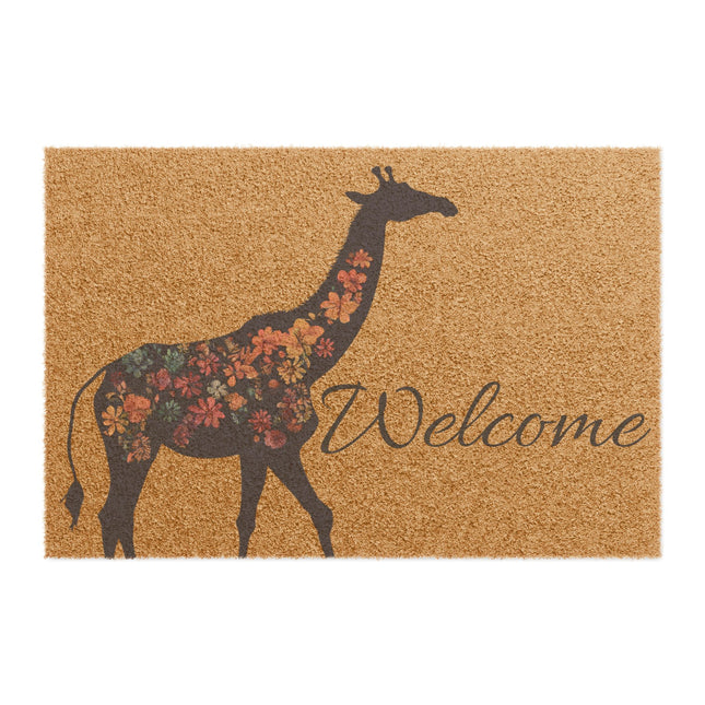 FLORAL GIRAFFE WELCOME Doormat