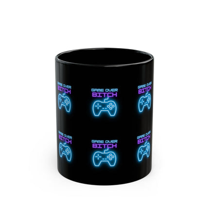 Funny Video Game Mug, Profanity, Swearing, Humor, Hilarious, Video Game, Gaming, Gamers, Retro, Controller, Joystick, Neon, Coffee Cup 11oz