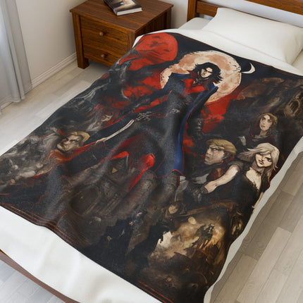 LEGENDARY FIGHTERS ALIGN AGAINST EVIL Video Game Inspired Collage Blanket