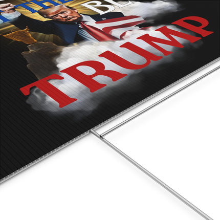 AND GOD SAID, LET THERE BE TRUMP Conservative Christian President Yard Sign