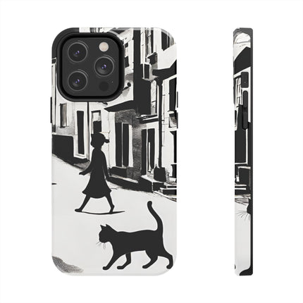 VINTAGE CITY CAT ALLEY WAY Phone Case