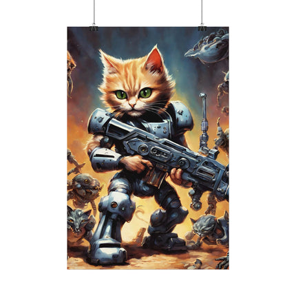 Cool Kids Poster, MECHANIMAL CLASH BATTLERS, Kitten Force, Cat Poster, Kitten Poster, Child's Bedroom Poster, Kids Wall Decor