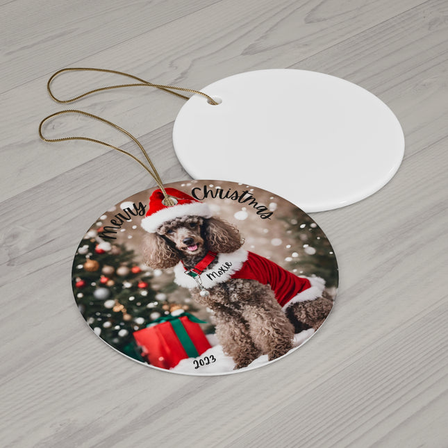 PERSONALIZED POODLE Christmas Ornament