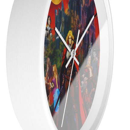ACCURSED HERO OF THE NIGHT Video Game Inspired Abstract Collage Wall Art Clock