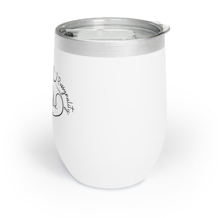 MULTIPLE PUSSYNALITY DISORDER Wine Tumbler - Cat Lovers Funny Personality Cup