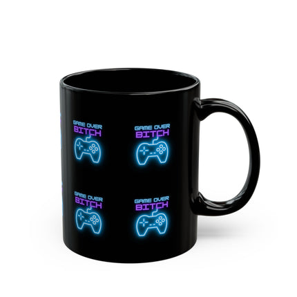 Funny Video Game Mug, Profanity, Swearing, Humor, Hilarious, Video Game, Gaming, Gamers, Retro, Controller, Joystick, Neon, Coffee Cup 11oz