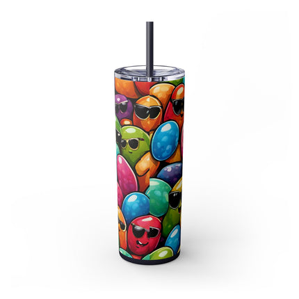 COOL BEANS Skinny Tumbler - Retro Jelly Beans Candy Lover Cup