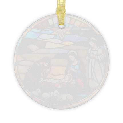 BABY JESUS Glass Christmas Ornament