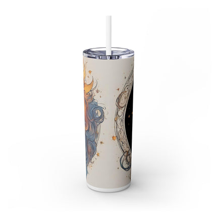 MOON GODDESS Skinny Tumbler - Celestial Astrology Beauty Night Sky Cup
