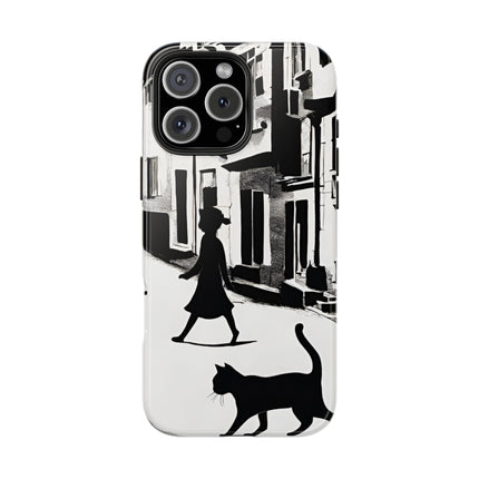 VINTAGE CITY CAT ALLEY WAY Phone Case