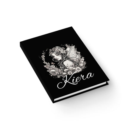 Beautiful Custom Teen Adult Woman Gift Journal, Personalized Flower Butterfly Fairy Diary, Hardcover Daily Life Log Book