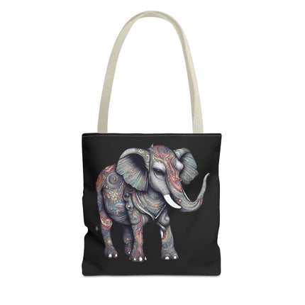 Personalized Elephant Gift Tote | Majestic Custom Grocery Bag | Animal Lovers Office Travel Carrier | Wild Kingdom Business Traveler