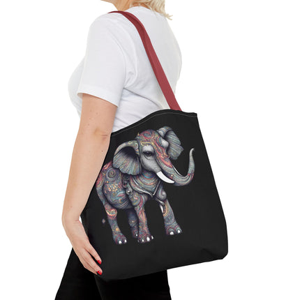 Personalized Elephant Gift Tote | Majestic Custom Grocery Bag | Animal Lovers Office Travel Carrier | Wild Kingdom Business Traveler