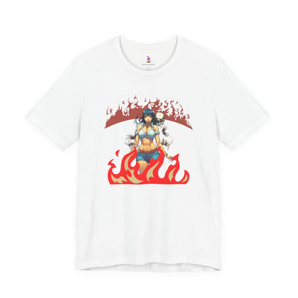 MANIPULATING THE FLAMES OF DESIRE T-Shirt - Anime Girl Fire Art Tee