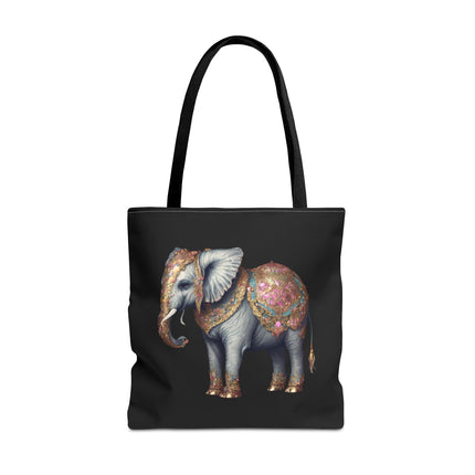 Personalized Elephant Gift Tote | Majestic Custom Grocery Bag | Jungle Lovers Office Travel Carrier | Wild Animal Business Traveler