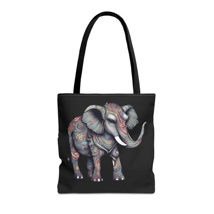 Personalized Elephant Gift Tote | Majestic Custom Grocery Bag | Animal Lovers Office Travel Carrier | Wild Kingdom Business Traveler