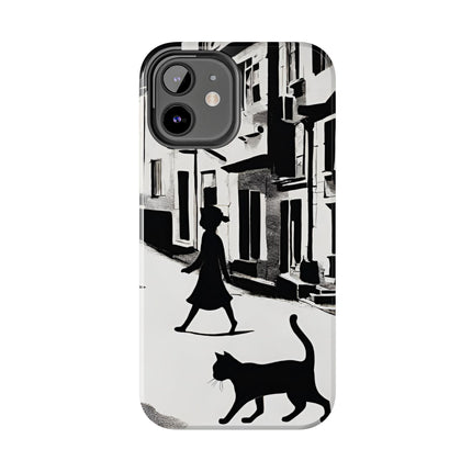 VINTAGE CITY CAT ALLEY WAY Phone Case