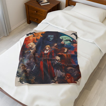 ALLIANCE AGAINST THE FORCES OF DARKNESS Blanket - Video Game Inspired Collage Throw