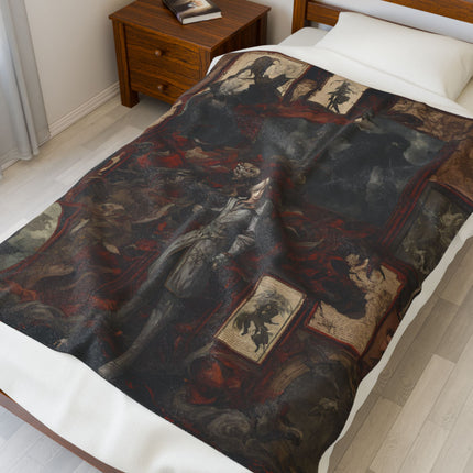 PORTRAITS OF INEVITABLE LEGACY Video Game Inspired Abstract Collage Blanket