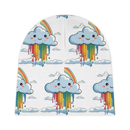Baby Beanie Cap, Rainbow Clouds Hat, Infant Winter Beanie