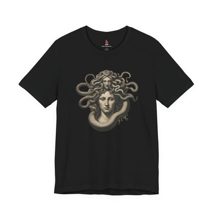 TWO TIER MEDUSA BUST Creepy T-Shirt - Dark Greek Mythology Horror Art Tee