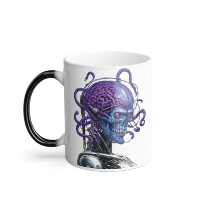 PERSONALIZED Cyborg Alien Brain Coffee Mug | Tentacle Robotic Skull Cup | Gift For Him | Video Game Inspired Mug | Gift For Her