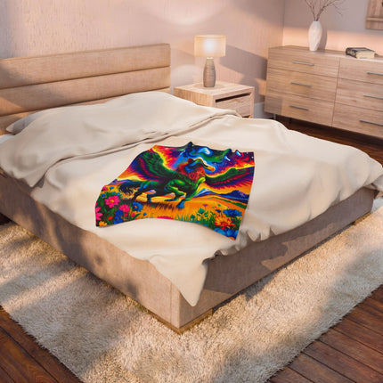 PSYCHEDELIC PHOENIXEAGLION Trippy Lush Blanket