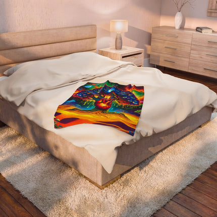 PSYCHEDELIC TREE OF BEATING LIFE EYES Trippy Blanket