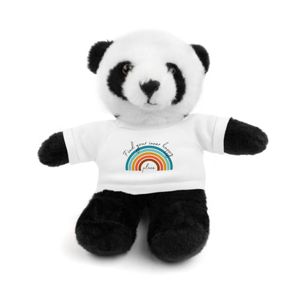 FIND YOUR INNER HAPPY PLACE Inspirational Rainbow Stuffed Animal
