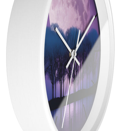 TRANQUILITY UNDER THE VIOLET MOON Wall Clock